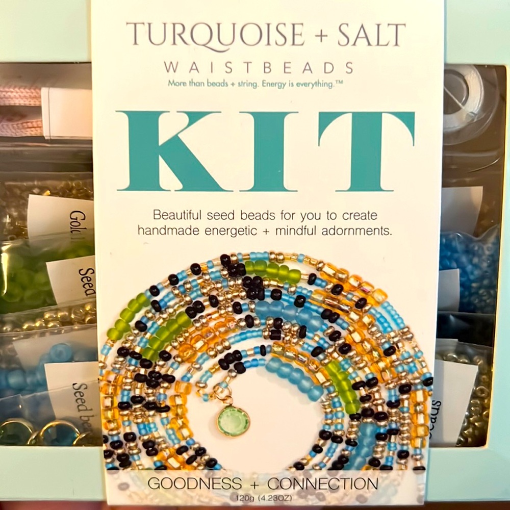 Turquoise & Salt DIY Waistbeads with charms kit